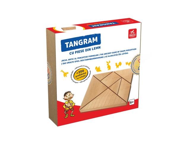 Joc Tangram lemn, D-Toys