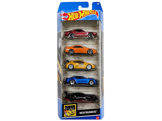 Set masinute Hot Wheels, Nightburnerz, HTV43, 1:64 (5 modele)