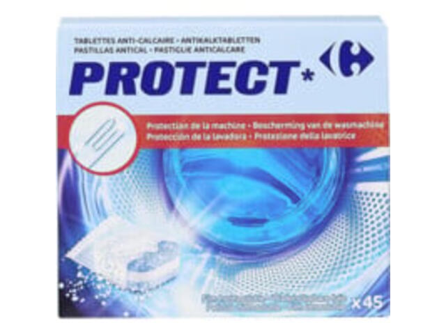 Tablete anticalcar Carrefour Expert Protect 3in1, 45 bucati x12g (540g)