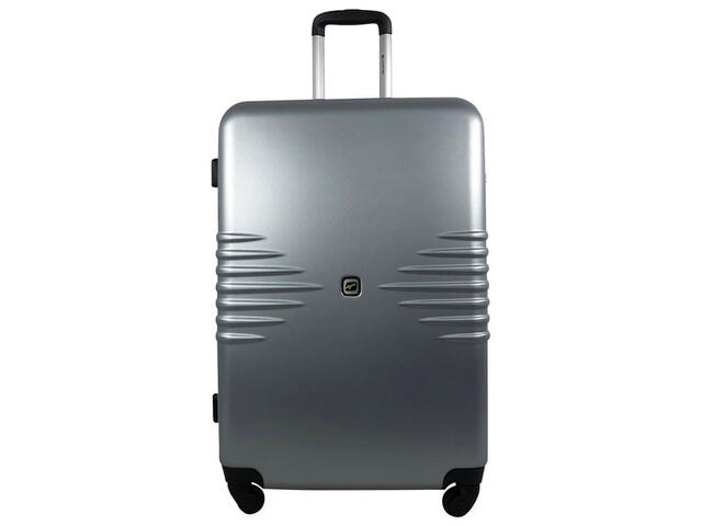 Troler Airport Sismik cu 4 roti, 46 x 70 x 28 cm, marime L, culoare argintiu