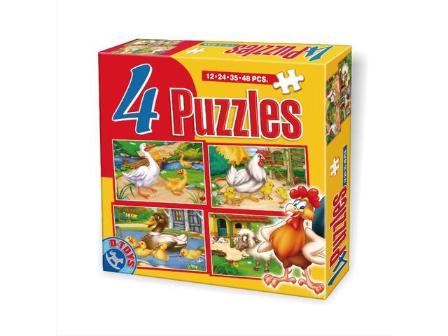 4 puzzle maxi-animale -D-Toys