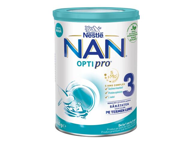 Lapte pentru copii de varsta mica Nestle NAN OPTIPRO 3 HMO, de la 1 an, 400g