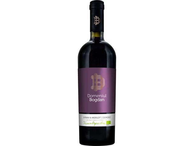 Vin rosu Domeniul Bogdan Bogdan Syrah & Merlot demisec 0.75L