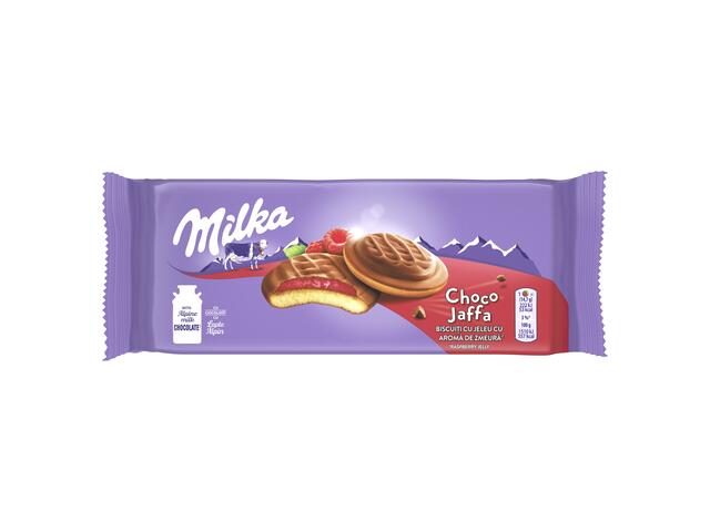 Milka Biscuiti cu jeleu cu aroma de zmeura 147g