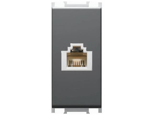 Priza pentru telefon Modul Categoria 3 1 modul, negru