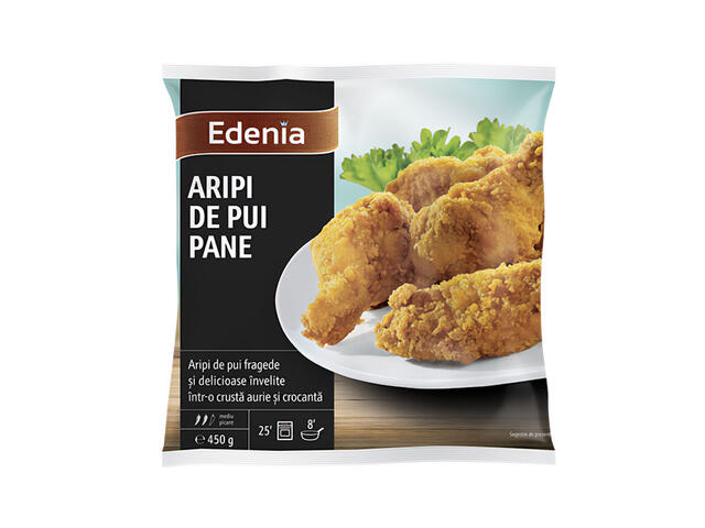 Edenia aripi de pui pane 450g