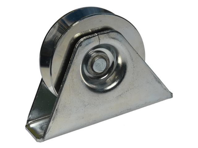 Rola aplicata cu rulment profil V Comunello, otel zincat, 60 mm