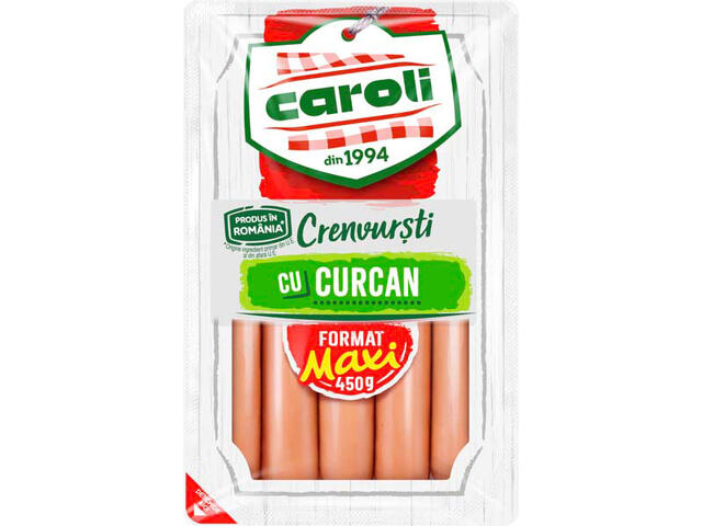 Caroli Crenvursti Cu Curcan 450G