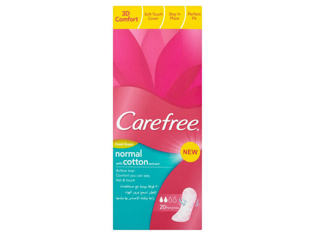 Absorbante Carefree Pantyliners fresh, pachet 20 bucati