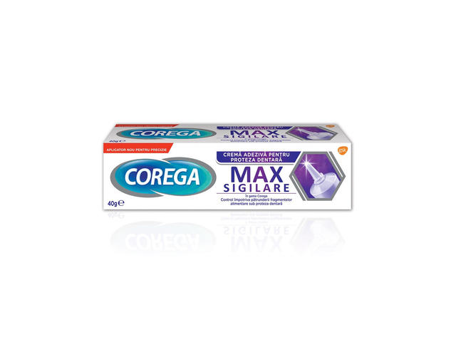 Cremă adezivă pentru proteza dentară Max Sigilare Corega, 40G.