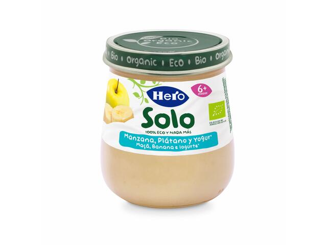 Iaurt, Mere, Banane 120G Eco +6, Hero Baby Solo