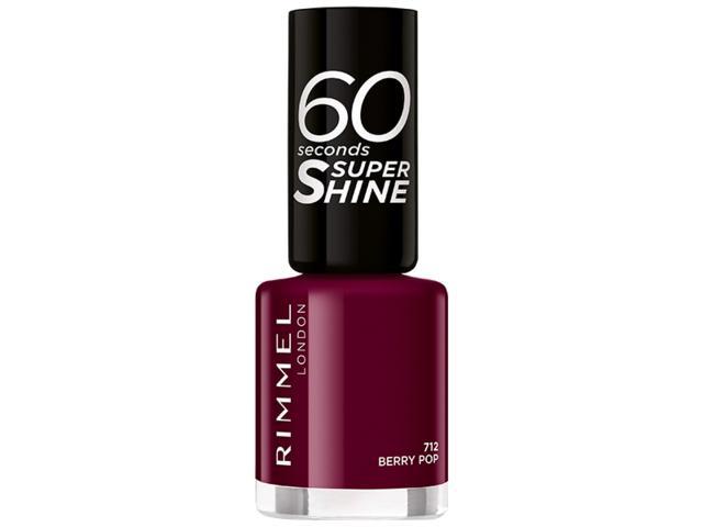 Lac de Unghii Rimmel London 60 Seconds Super Shine - 712 Berry Pop, 8 ML