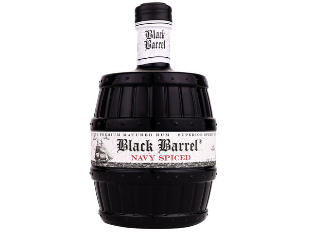 Rom A.H.Riise Black Barrel Navy Spiced, alcool 40%, 0.7 l