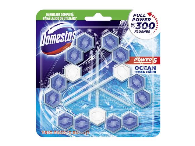 Domestos Power 5 Ocean Odorizant vas toaleta 3 x 55 g