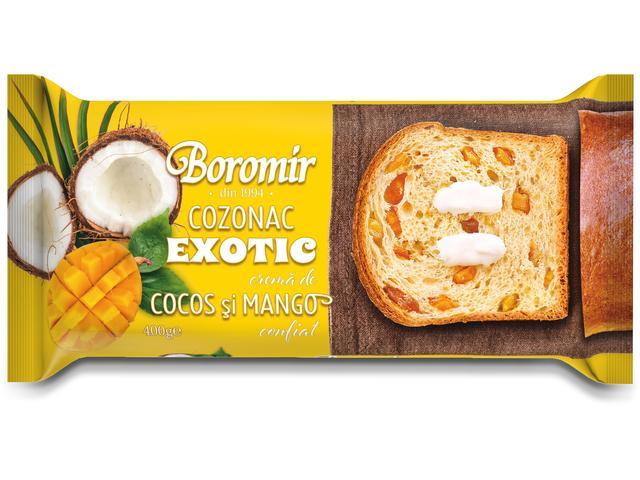 Cozonac exotic cocos si mango Boromir 400g