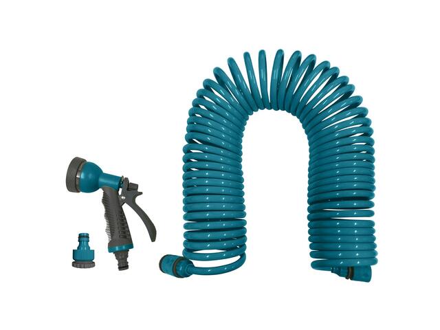 Furtun extensibil cu sprayer, 15 m, Albastru/Negru