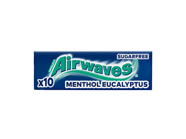 Airwaves Menthol & Eucalyptus guma de mestecat cu arome de mentol si eucalipt 10 buc 14 g