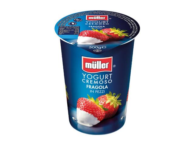 Pezzi Iaurt cu bucati de Capsuni 500g Muller