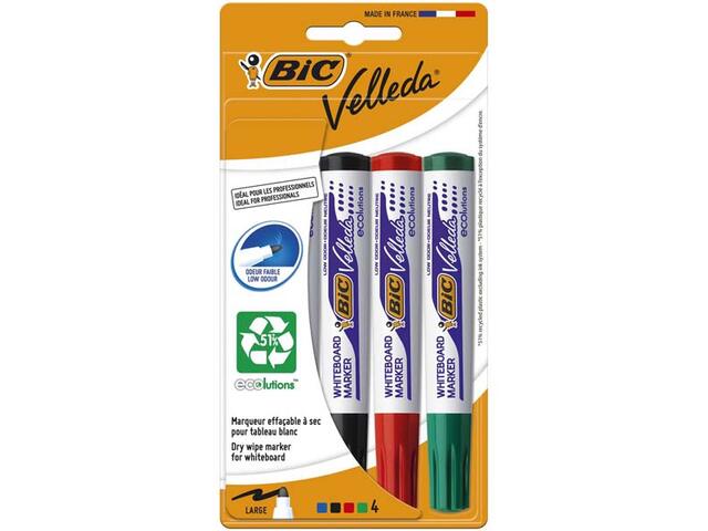 Marker Eco Velleda 1701 Asortate Blister/4