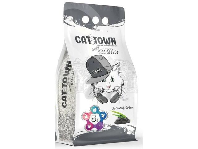 Asternut igienic pentru pisici cu carbon activ Cat Town, 5 L