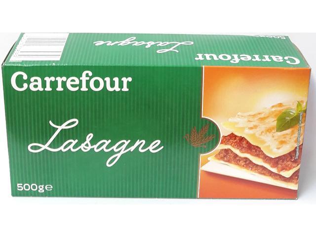 Paste fainoase fara ou Lasagne Carrefour 500 g