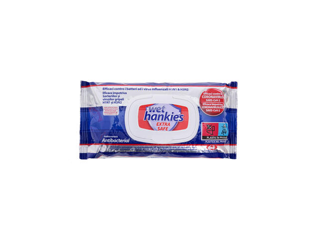 Servetele umede Wet Hankies Extra Safe, antibacteriene 63 bucati