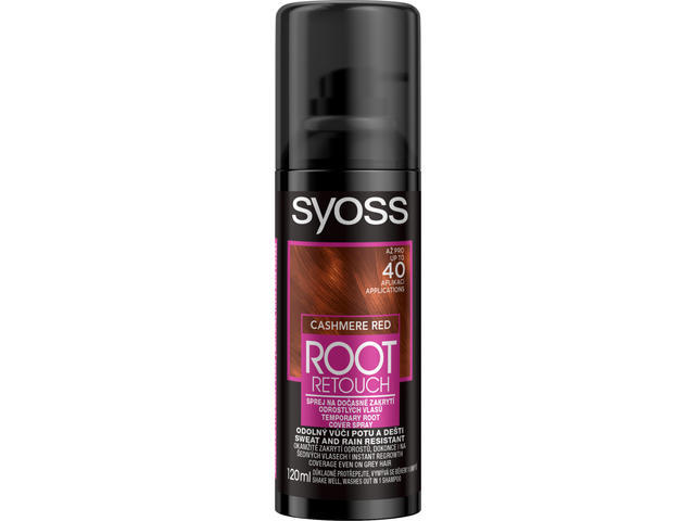 Spray Vopsire Temporara A Radacinilor Syoss Root Retoucher Rosu Casmir, 120ML