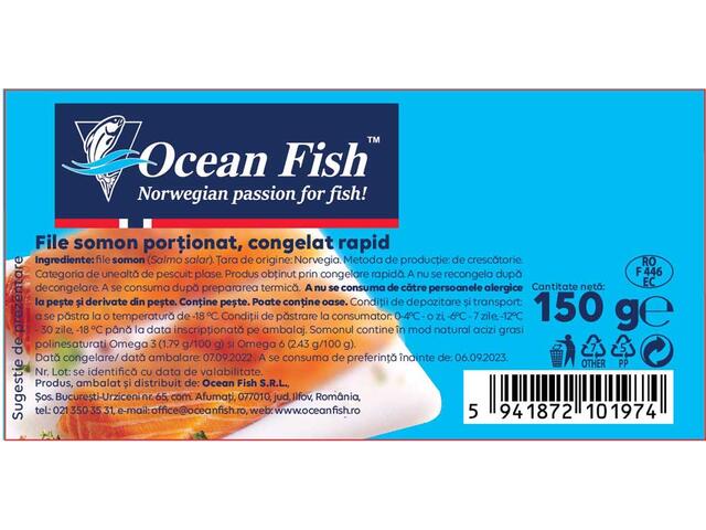 File Somon Portionat 150G Ocean Fish