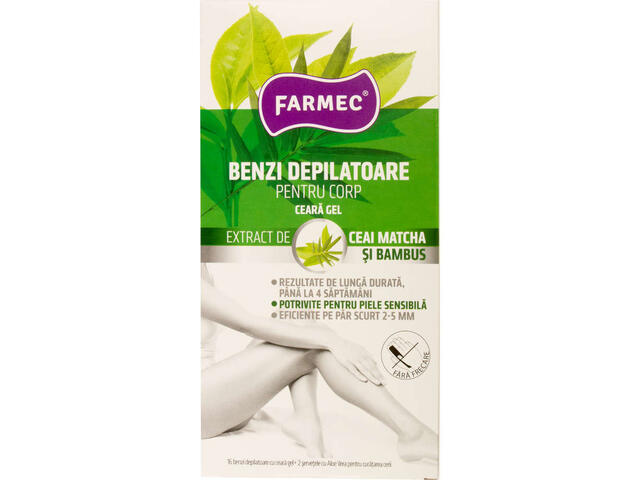 Farmec Benzi Depilatoare pentru corp Ceara Gel 16 buc