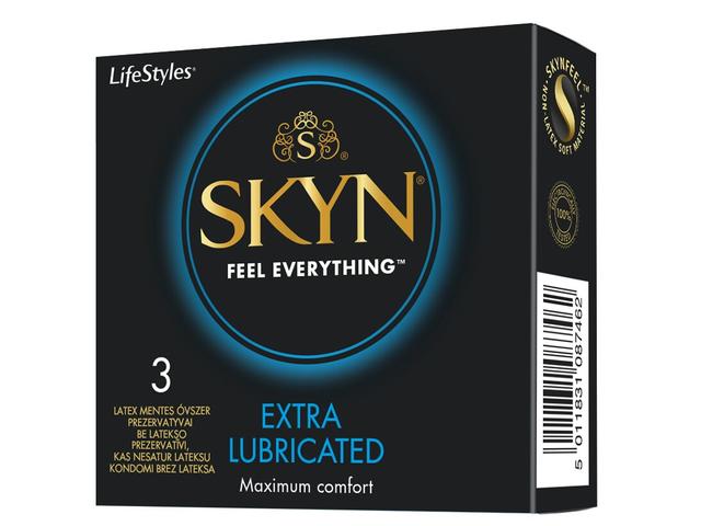 Prezervative Non-Latex SKYN Extra Lubricated *3 buc