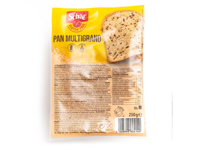 Pan Multigrano, Paine feliata alba cu cereale fara gluten x 250 g