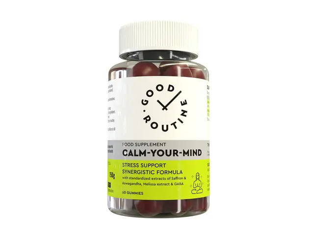 Calm-Your-Mind flacon din material polimeric cu 60 jeleuri (gust de capsuni)