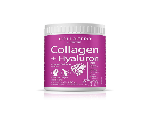 Collagen + Hyaluron cu aroma de capsuni, 150g, Zenyth