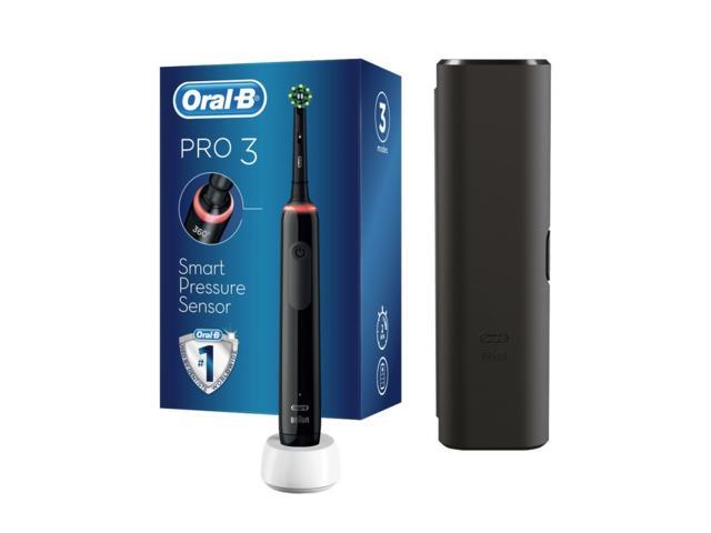 Periuta de dinti electrica Oral-B Pro 3 3500 Cross Action Black Edition husa de calatorie Negru