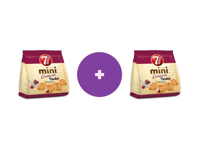 7Days Double Max Croasant cu crema cu aroma de vanilie & crema cu visine 185g, Al 2-lea -30%
