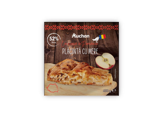 Placinta cu mere Auchan, 650 g