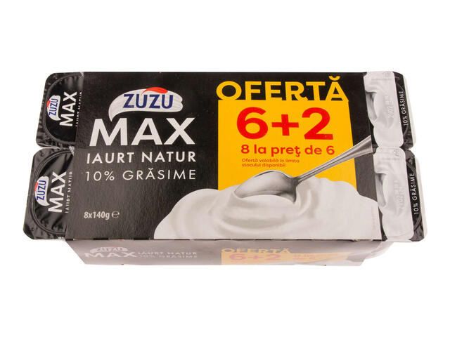 Zuzu Max Iaurt natur 10 % grasime 6+2 X 140 g