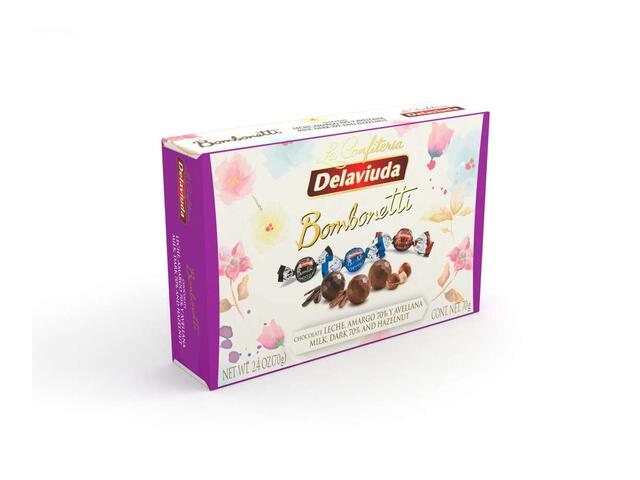 Delaviuda Mini bomboane asortate Bombonetti Flowers 70g