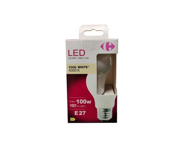 Bec LED Carrefour, E27, 100 W, 1521 lm, 4000 K, Alb rece