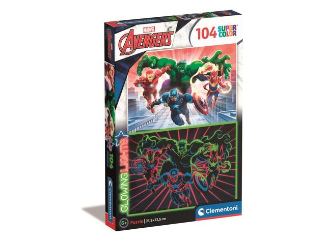 Puzzle Clementoni Marvel Avengers Glowing, 104 piese