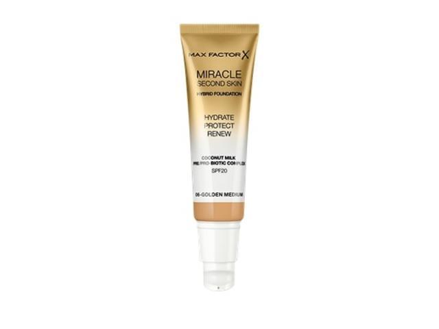 Fond de ten lichid Max Factor Miracle Second Skin 006 Golden M, 30ML