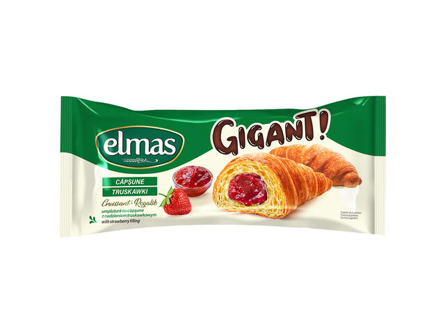 Croissant Gigant crema capsune Elmas 160g