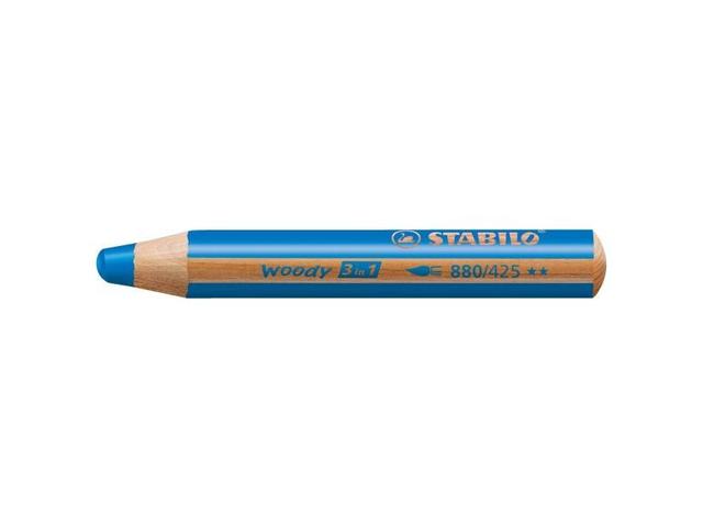 Creion colorat Stabilo Woody 3in1, bleu