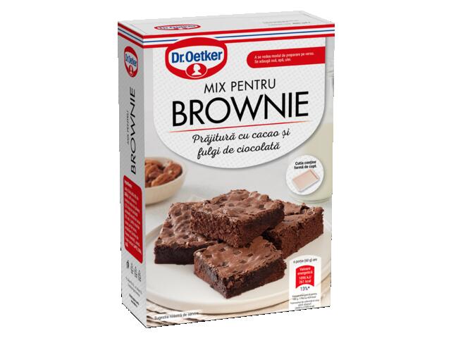 Dr. Oetker Brownie Mix pentru prajitura cu cacao si fulgi de ciocolata 480 g