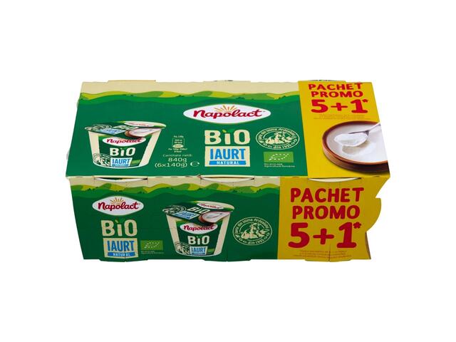 Iaurt Bio 3.8%grasime Napolact 6x140g (5+1)