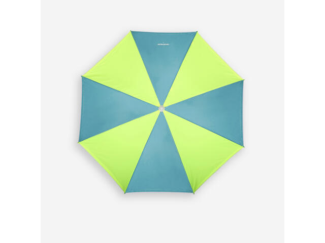 Umbrelă de plajă 2 locuri UPF 50+ Paruv windstop Albastru-Galben