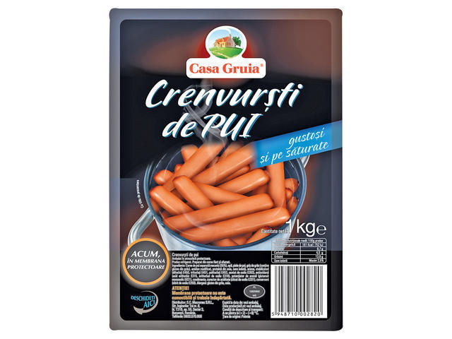 Crenvursti de pui 1 kg Casa Gruia
