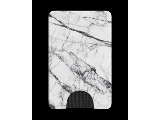 Portofel atasabil la telefon PopWallet White Marble