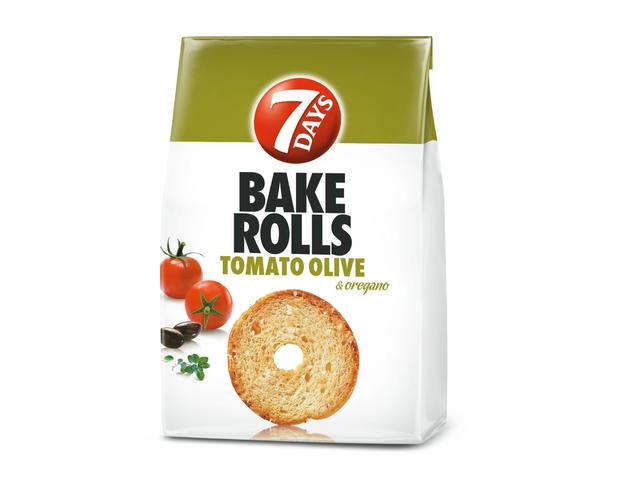 7Days Bake Rolls rondele de paine cu aroma de rosii, masline & oregano 70g