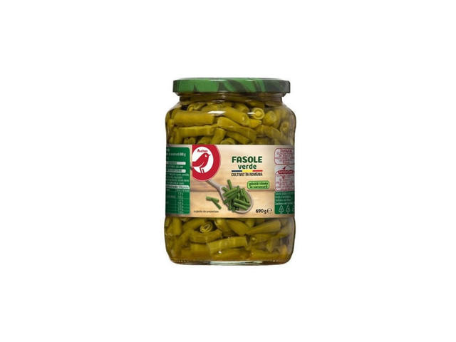 Fasole verde pastai in saramura taiate Auchan, 690 g